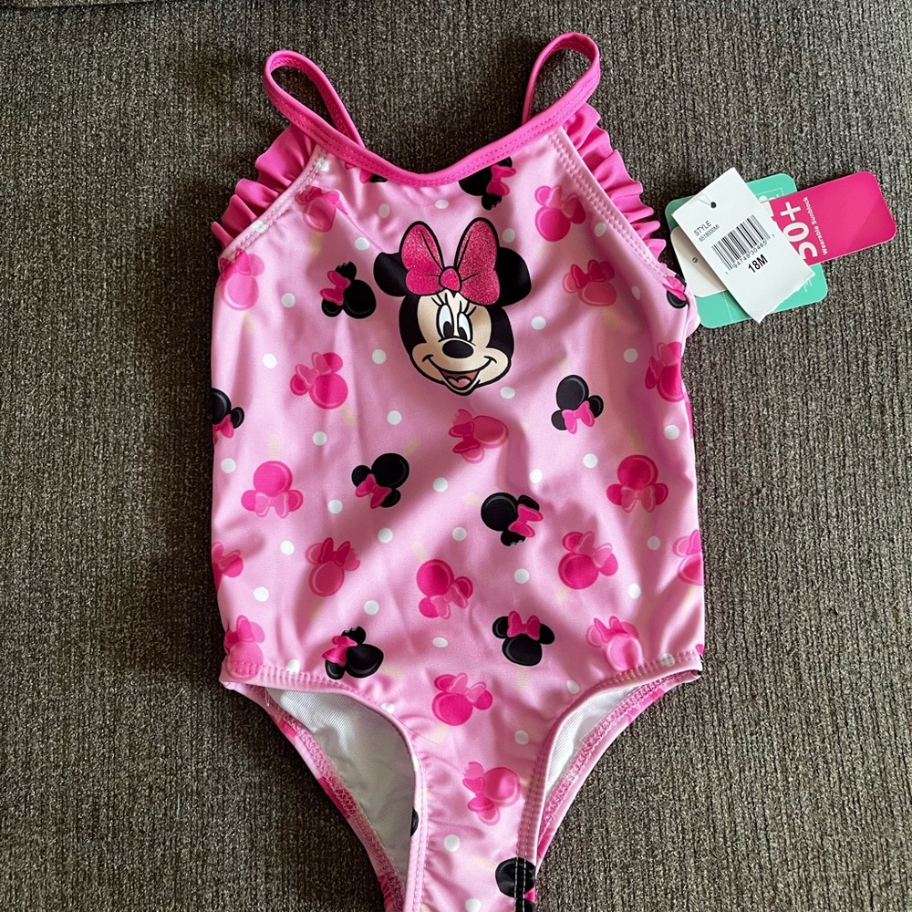 Disney Minnie Mouse Pink One-Piece Girls' Swimsuit